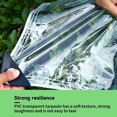 3’x6′ 20 Mil Heavy Duty Clear Vinyl PVC Tarp,UV Resistant Glass Tarps Transpa…
