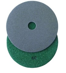 5″ Electroplated Diamond Polishing Pad 60#, Hook and Loop Backed