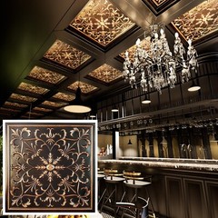 PAINTSDECOR Traditional copper PL70 Tin 2*2 Square Ceiling Tiles New Style