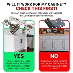 25 Pack Rok Hardware Soft Close Damper for Cabinet Doors/Compact/SoftClose Ca…