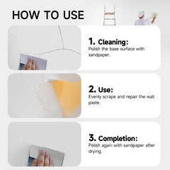 Drywall Repair Kit, Wall Patch Spackle Paste, 150g, White, with Scraper