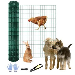 Tongmo 2 ft x 100 Green PVC Coated Welded Wire Fence, 2ft*100ft,