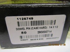 1/4″ x 1/2″ Bright Finish Alloy Steel Standard Dowel Pin QTY 50
