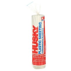 Husky 3.5 Mil Clear Plastic Sheeting, 10 ft. x 25 ft.