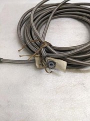 AEROQUIP S-7TW SS BRAIDED HOSE 45′ OAL 1/2″ OD 3/8″ ID TEFLON NEW R5TA