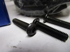 M6-1.0 x 25mm L 4mm 10.9 Bl Oxide Steel Button Head Socket Cap Screw QTY 50