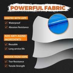 10×20 FT Heavy Duty Waterproof Tarp, 8 Mil Outdoor Protective Tarpaulin Cover…