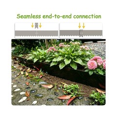 A ANLEOLIFE 40FT Galvanized Steel Landscape Edging, 12-Pack 40″ L x 6″ H Hamm…