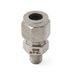 1pc Compression Tube Fitting 1/8 PT Male x 10mm OD Tube Stainless Steel