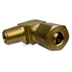 5PC 1/4″ Compression x 1/8″ MNPT 90 Degree Brass Compression Elbow Pipe Fitting