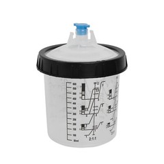 50 Pack 20 Ounce Disposable Paint Spray Gun Cup Kit w/ Cup Liners &Sealing Plugs