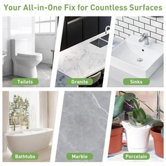 Surface Repair Kit for Tubs, Tiles, Countertops Fixes Chips, Cracks, Scratch…