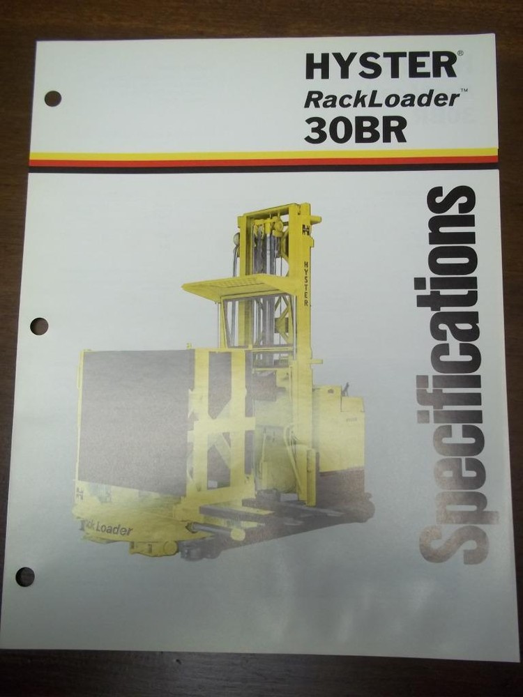 Hyster Lift Truck Brochure~R30BR Rackloader~Specifications~Catalog Insert 1974