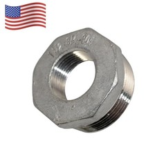 1-1/2” male to 3/4“ female bushing Pipe Reducer Fitting Connector Adapter SS 304