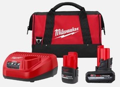 Milwaukee 48-59-2425P M12 Redlithium High Output Xc5.0/cp2.5 Starter Kit