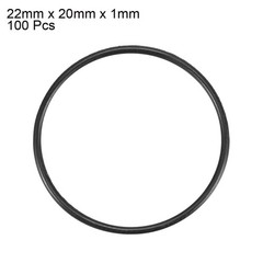 100Pcs 22x1mm Nitrile Rubber O-rings Heat Resistant Sealing Ring Grommets Black