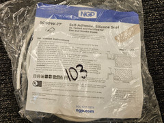 (QTY 3) NGP 5050w-17’ Self Adhesive Silicone Seal 1/2”x1/4” for Fire Smoke Door