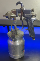 Binks 2001 Spray Gun w/ 66SD Air Cap 66SS Tip & Aluminum Cup Tested Working USA