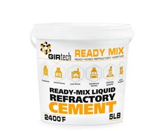 GIRtech Refractory Cement Mortar 5 LB 2400 Degree High Ready MIx 5 LB, Brown