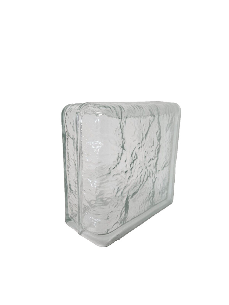 Glass Block – Seves 8x8x4 Cortina Double End Block (7 3/4″ x 7 3/4″ x 3 7/8″)