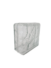 Glass Block – Seves 8x8x4 Cortina Double End Block (7 3/4″ x 7 3/4″ x 3 7/8″)