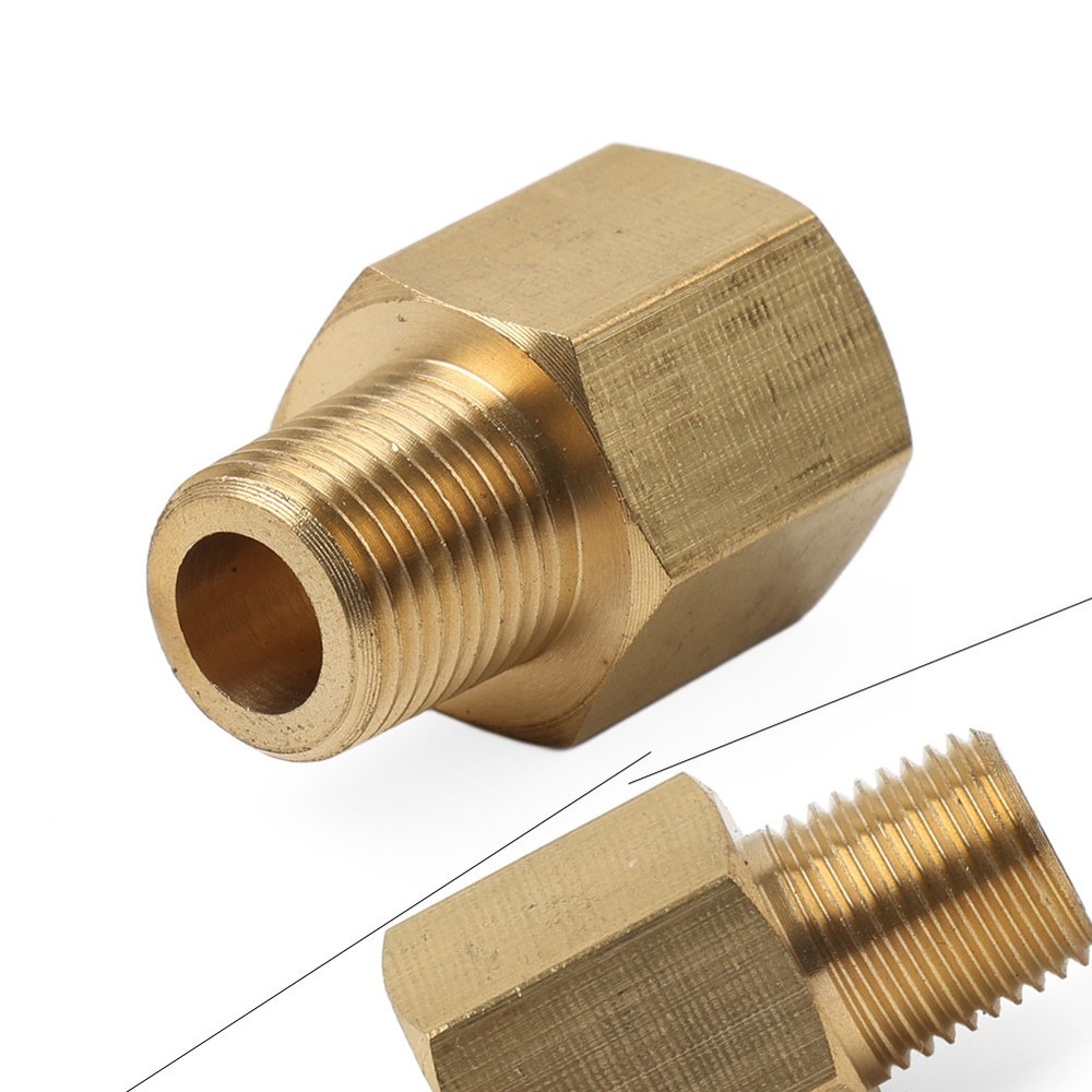 1/8 BSPT Male to 1/8 NPT Female Reducing Bushing Brass Pipe Fitting