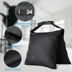 6 Packs Sandbags, Heavy Duty Sand Bags with 12 PE Bags, Sand Bags with Buckle…