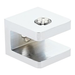 4Pcs Glass Clamps with Screws Chrome 24x22x18.5mm for Glass Shelves Shower Room