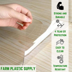 – Clear Vinyl Sheeting – 15 Mil – (4’6″ X 25′) – Vinyl Plastic Sheeting, Clear V