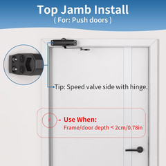 Medium Door Closer for Home & Commercial Use, Letblack Hydraulic System with No