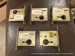 Lot of 5 Used Industrial Auxiliary Locks Listed 23 X 3 FREE SHIPPING
