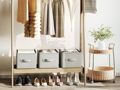 LayerSpace 3 Pack Fabric Storage Bins for Shelves | 14.75×10.25×8.25 in Stora…