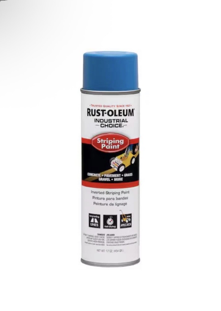 6 PACKRust-Oleum 263446 Industrial Choice Striping Paint, 18 Oz, Dark Blue,