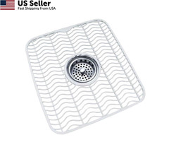 Dependable Industries Inc. Essentials 2 Pack Plastic Sink Protector Mat White