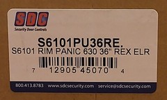 NEW SDC S6101PU36RE S6101 Rim Mount Panic 630 REX ELR Exit Device