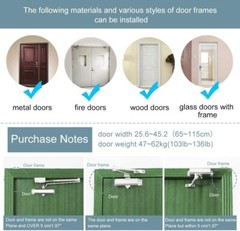 Onarway Door Closer / Closure Adjustable Automatic Size 3 size 3, Sliver