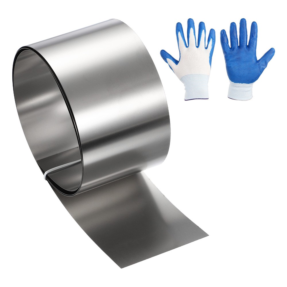3.1in x 3.3ft Stainless Steel Flashing Roll, 0.1mm Metal Roof Panels