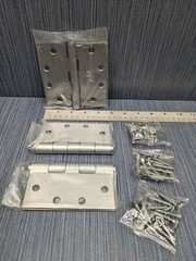3 WORLD CLASS PBB PB81 Commercial Door HINGES 4,5″ X 4.5″ Satin Chrome