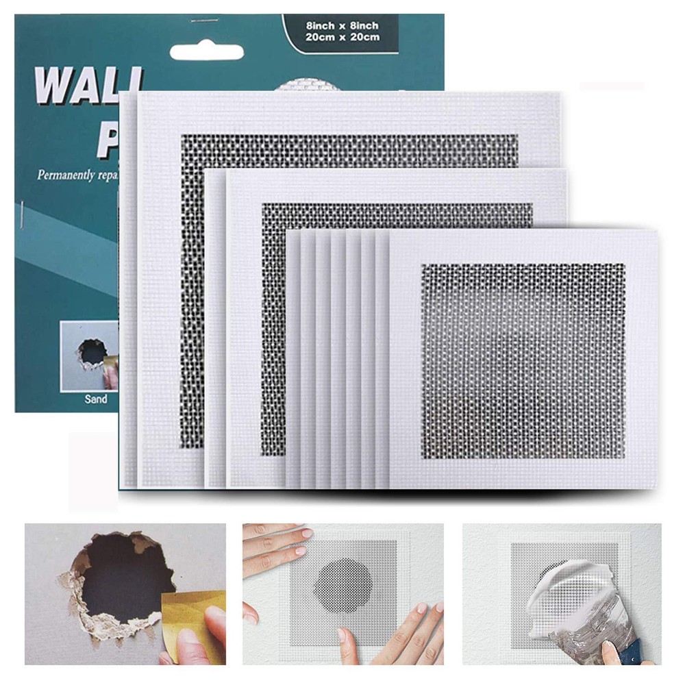 Drywall Repair Kit 12 Pieces Aluminum Wall Repair Patch Kit 4/6/8 inch Fiber …