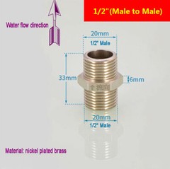 1/2″3/4″1″BSP Male/Female Check Valves Coupling Nickel Brass Adapter