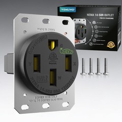 50 Amp EV Charging Receptacle/Nema 14-50 EV Outlet: Weather Resistant Straigh…