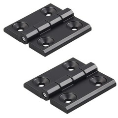 2 Pcs Black Zinc Alloy Hinge Door Frame Hinges Aluminum Profile Hinge Install…
