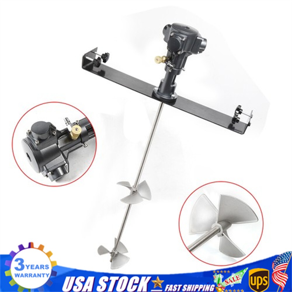 1/2 Hp Pneumatic Barrel Mixer For 50 Gallon Tank Paint Coating Agitator Blender