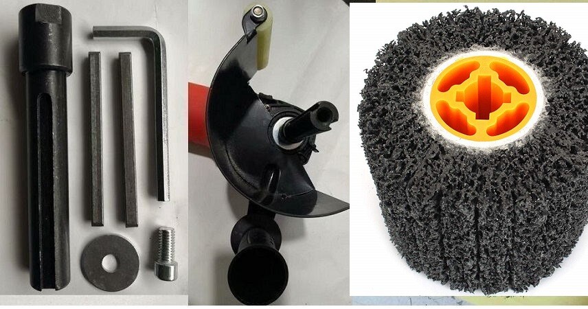 Burnisher silicon carbide stripping wheel 5/8″-11 conversion adapter grinder