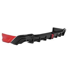 Rear Bumper Diffuser 2022-2024 Honda Civic Sedan LED Light Spats Gloss Black Red