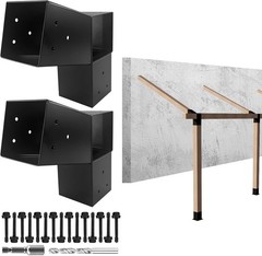 3-Way 30 Degree Pergola Brackets,L-Shaped Right Angle Corner Bracket