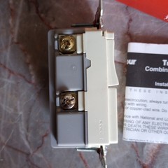 P&S Pass Decorator Combination Single Switch 15A Outlet Light Almond TM818-LACC6