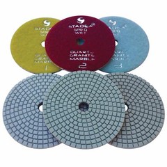 Stadea 3-Step Diamond Polishing Pads for Quartz Engineered Stone Wet Polishing