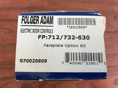 New Folger Adam 712 / 732 630 Faceplate 712/732 FACEPLATE ONLY. SATIN STAINLESS