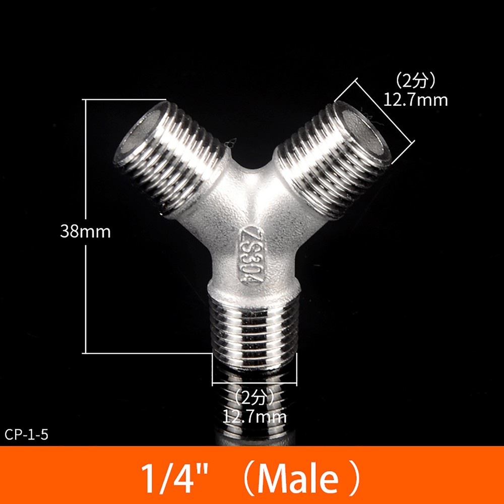 3-Way BSP Male Female Thread Connector Pipe Adapter Fitting Tube A2 1/4″ – 2″
